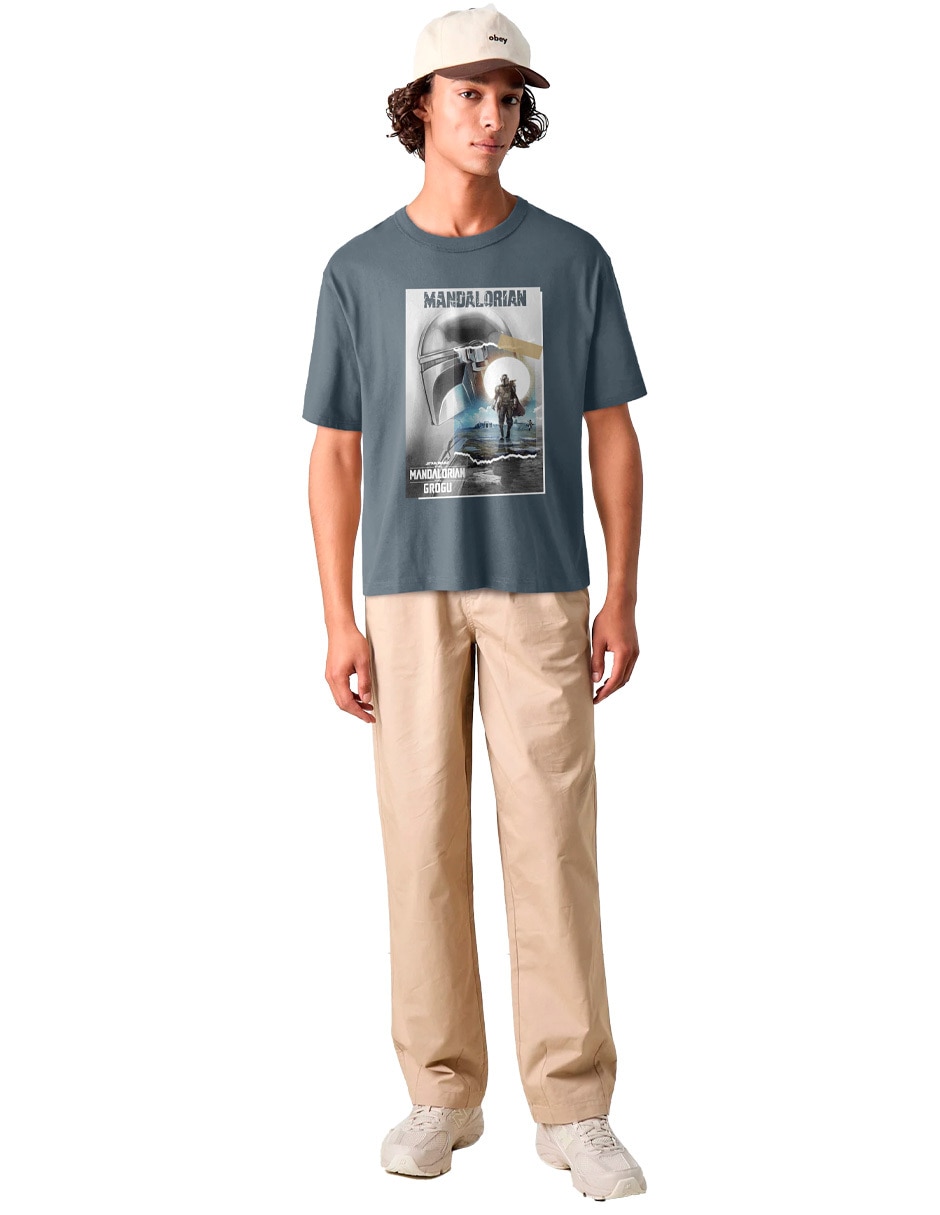 Playera Mandalorian cuello redondo para hombre