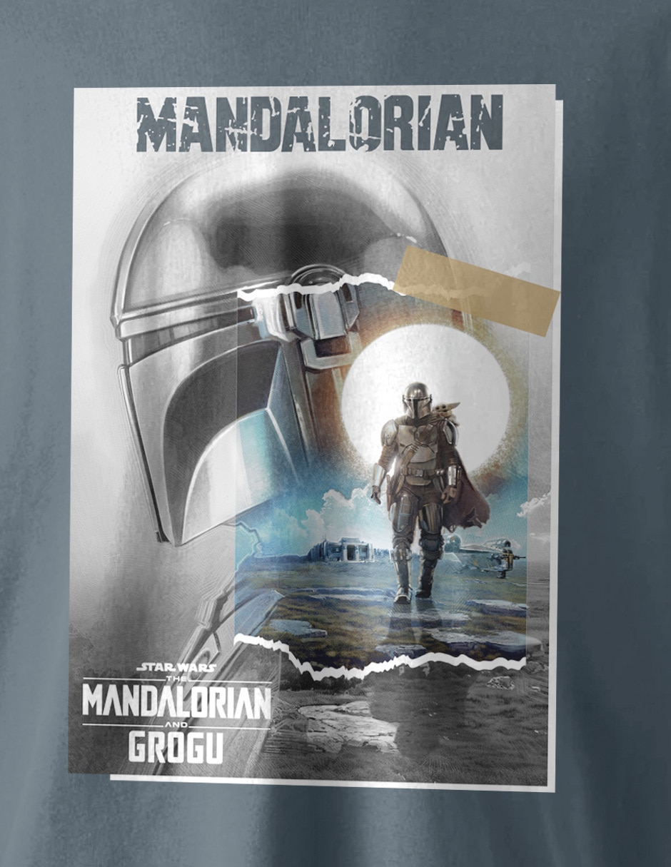 Playera Mandalorian cuello redondo para hombre
