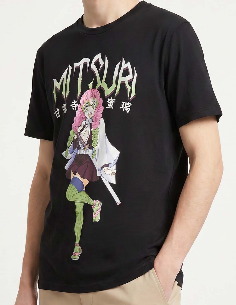 Playera Demon Slayer cuello redondo para hombre 3