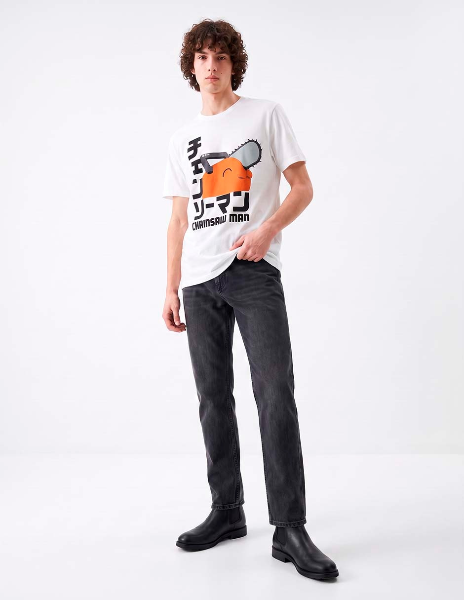 Playera Chainsaw Man cuello redondo para hombre 3