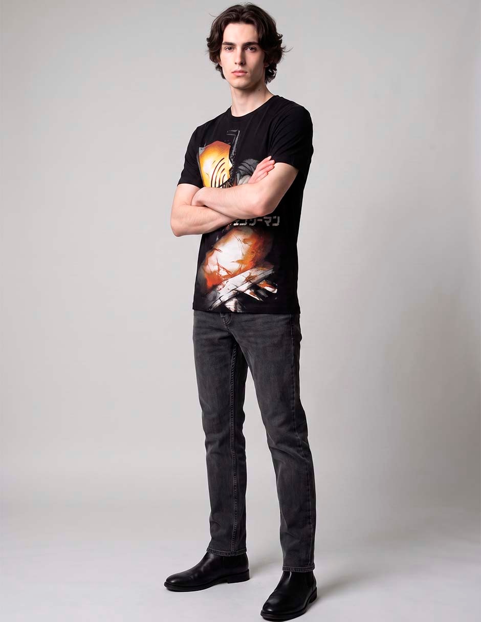 Playera Chainsaw Man cuello redondo para hombre 3