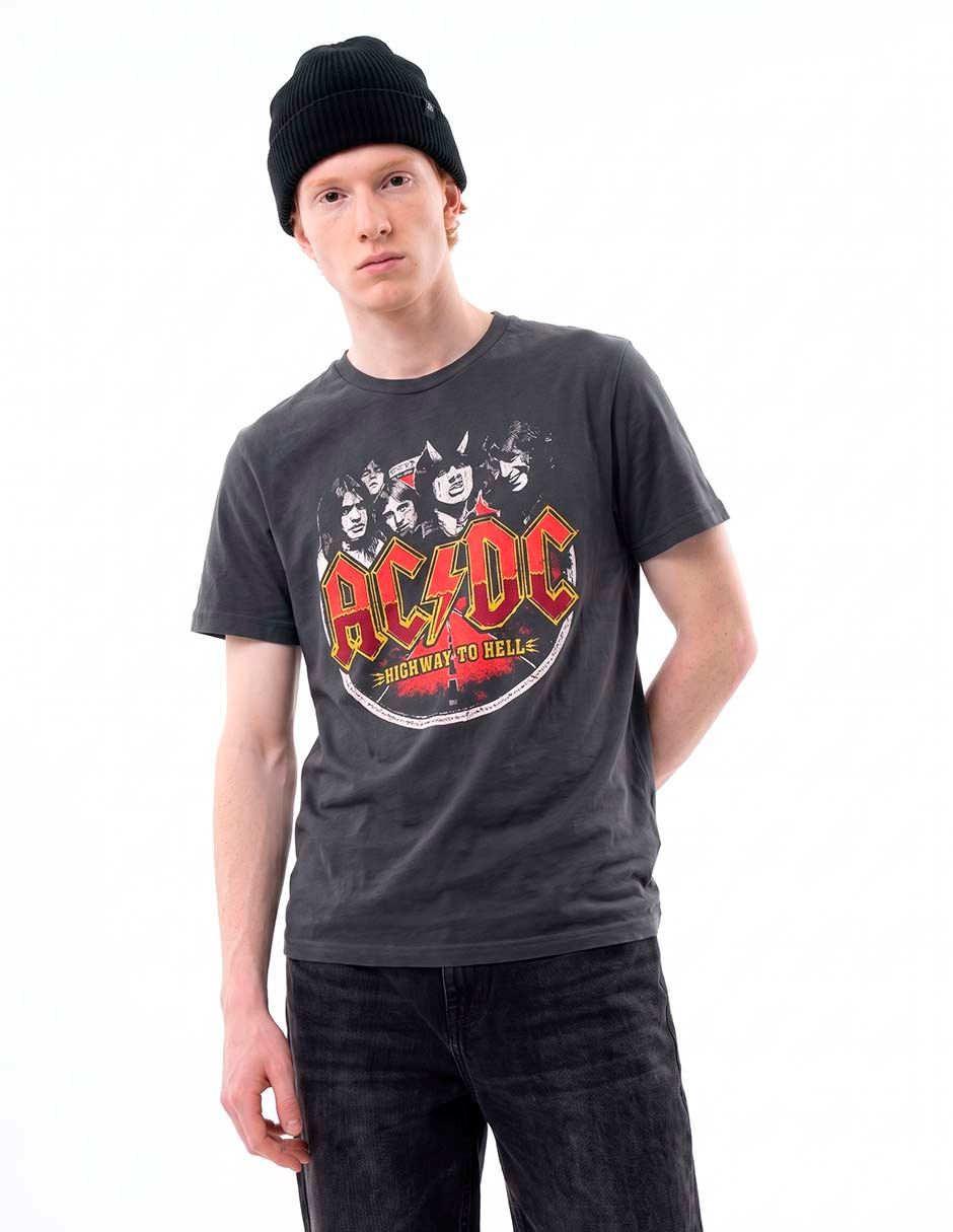 Playera AC DC cuello redondo para hombre 3